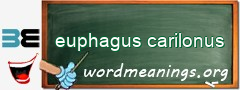 WordMeaning blackboard for euphagus carilonus